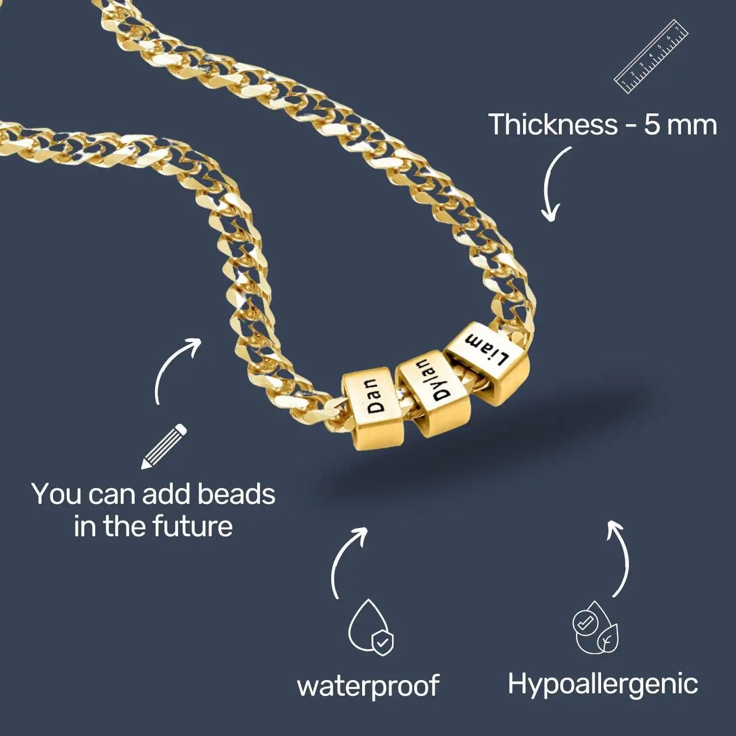The Men's Custom Name Necklace