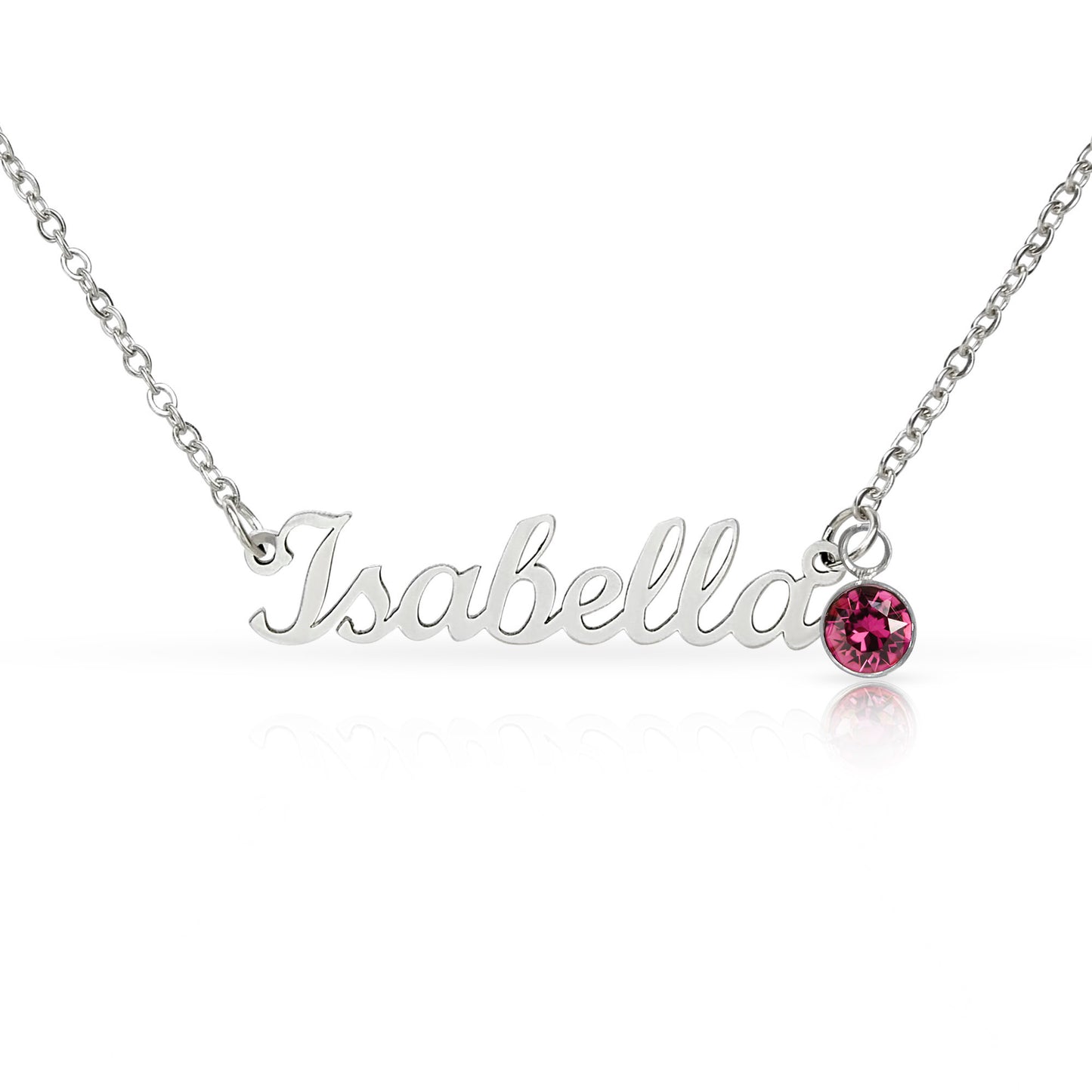 The Custom Birthstone Name Necklace