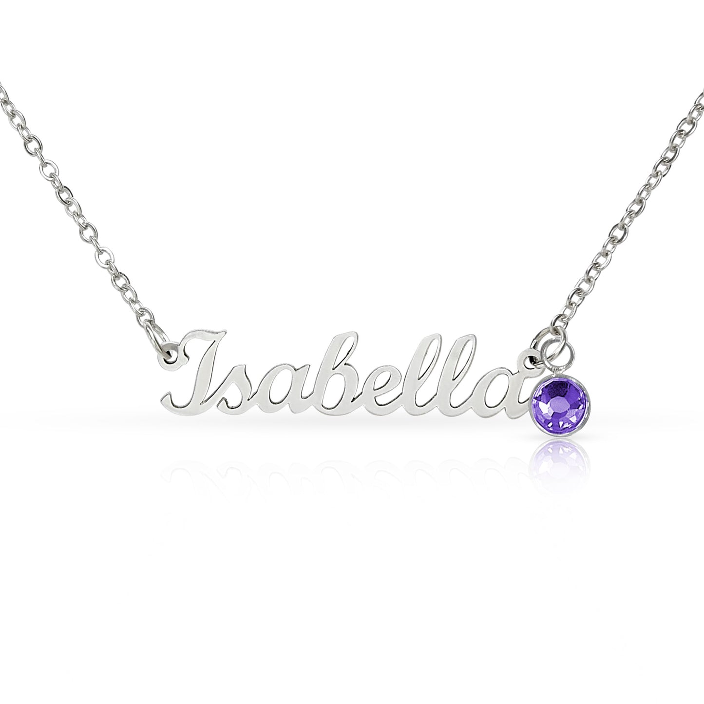 The Custom Birthstone Name Necklace