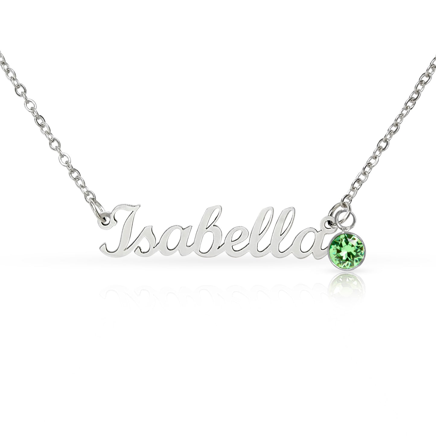 The Custom Birthstone Name Necklace