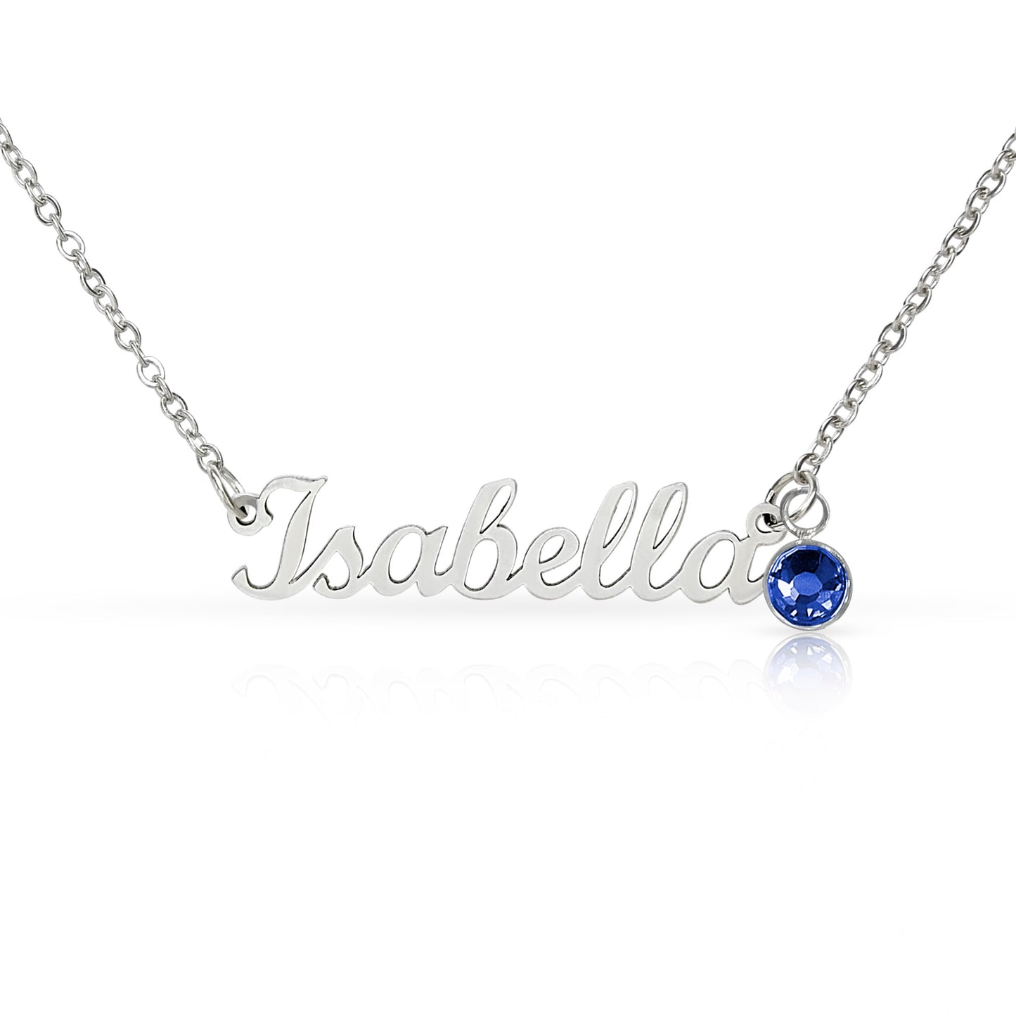The Custom Birthstone Name Necklace