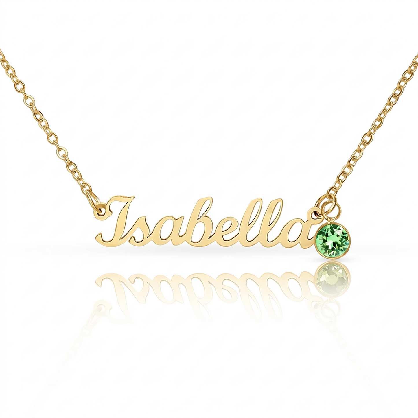 The Custom Birthstone Name Necklace