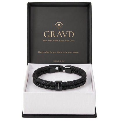 Custom Engraved Men's Name Bracelet