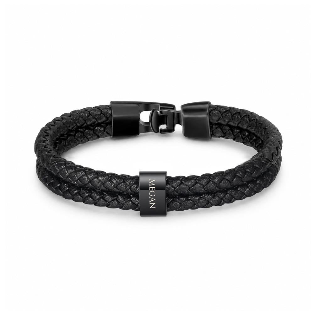 Custom Engraved Men's Name Bracelet