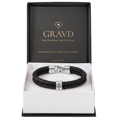 Custom Engraved Men's Name Bracelet