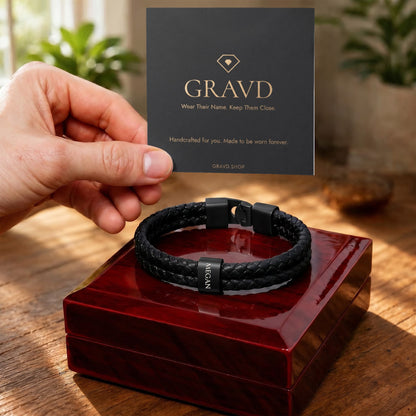 Custom Engraved Men's Name Bracelet
