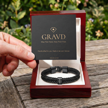Custom Engraved Men's Name Bracelet