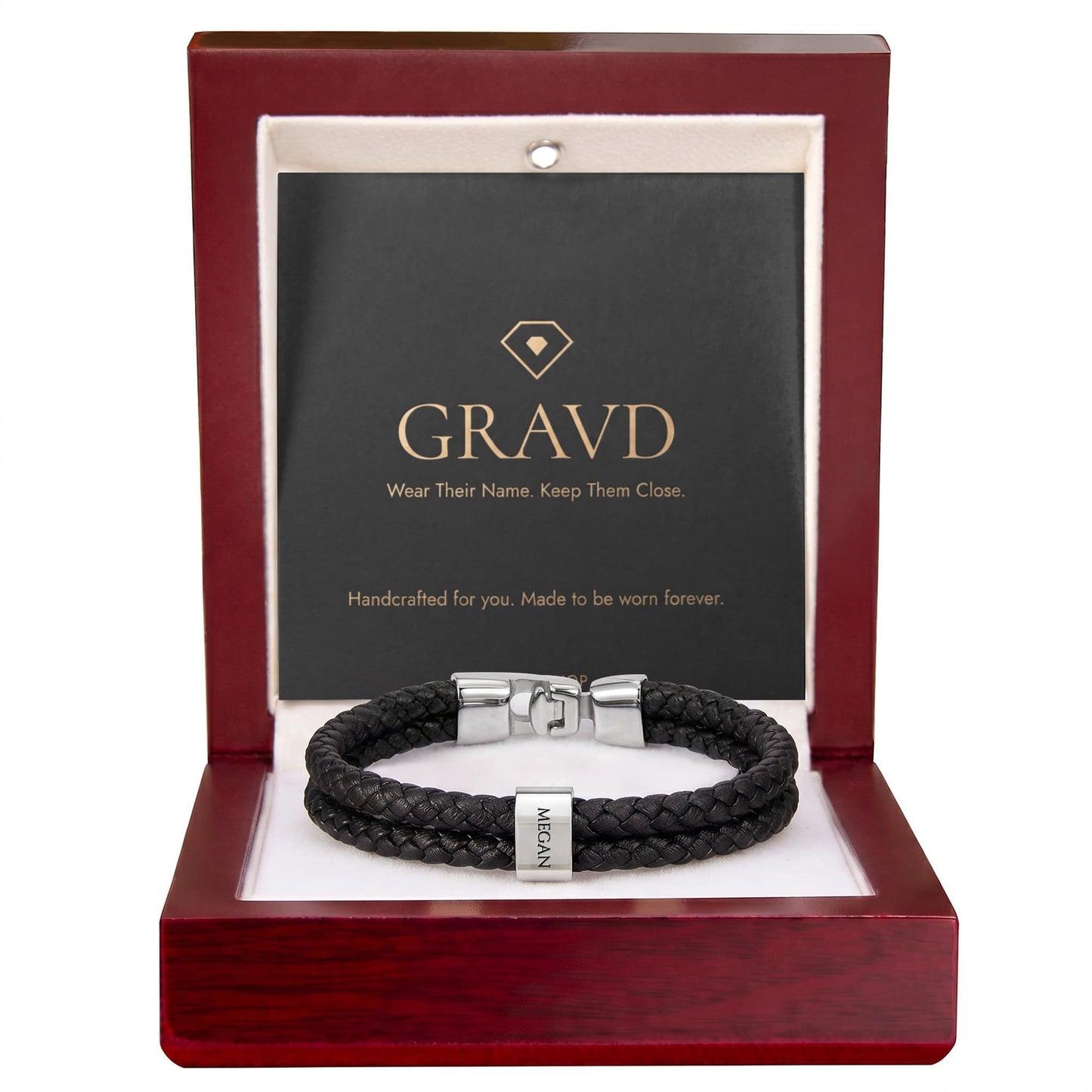 Custom Engraved Men's Name Bracelet