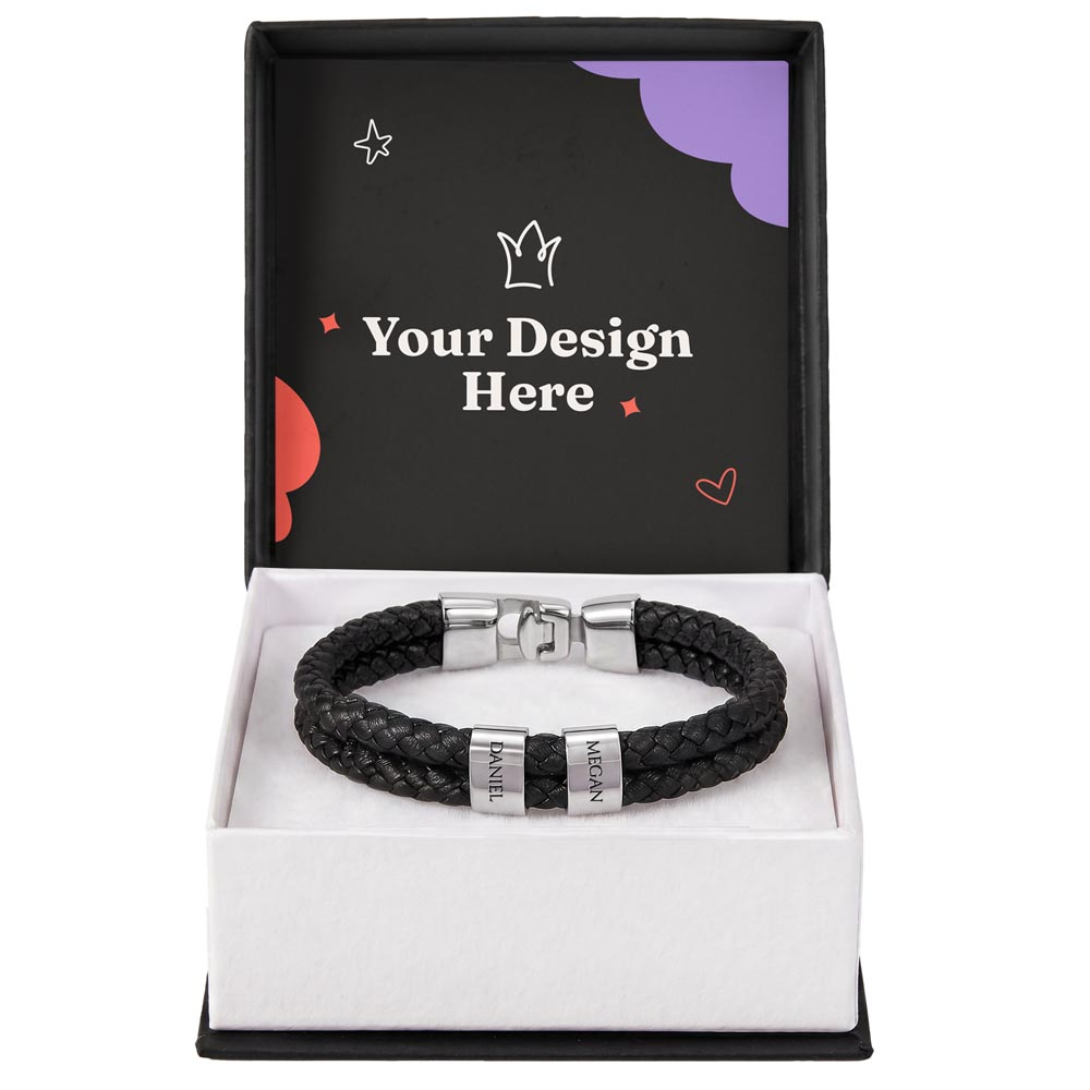 Custom Engraved Men's Name Bracelet