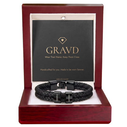 Custom Engraved Men's Name Bracelet