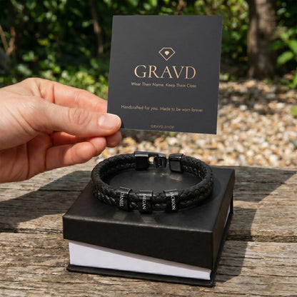 Custom Engraved Men's Name Bracelet