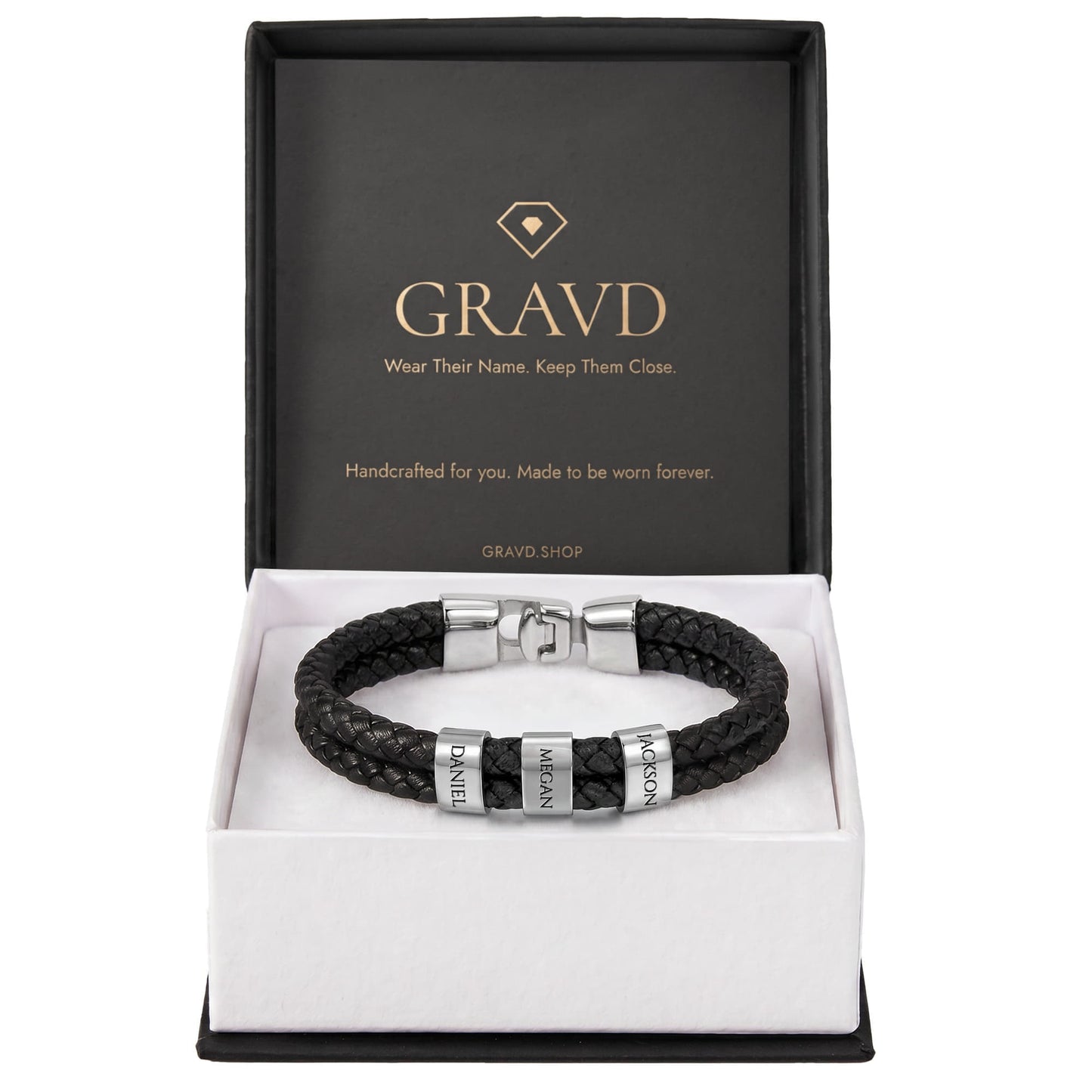Custom Engraved Men's Name Bracelet