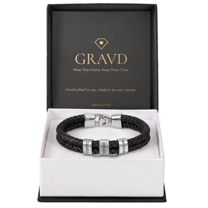Custom Engraved Men's Name Bracelet