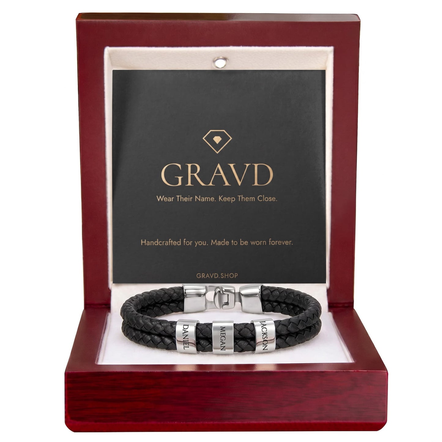 Custom Engraved Men's Name Bracelet
