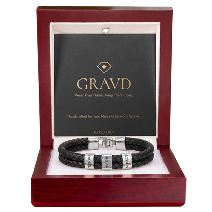 Custom Engraved Men's Name Bracelet