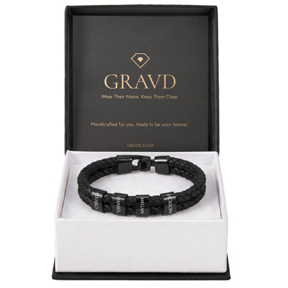 Custom Engraved Men's Name Bracelet