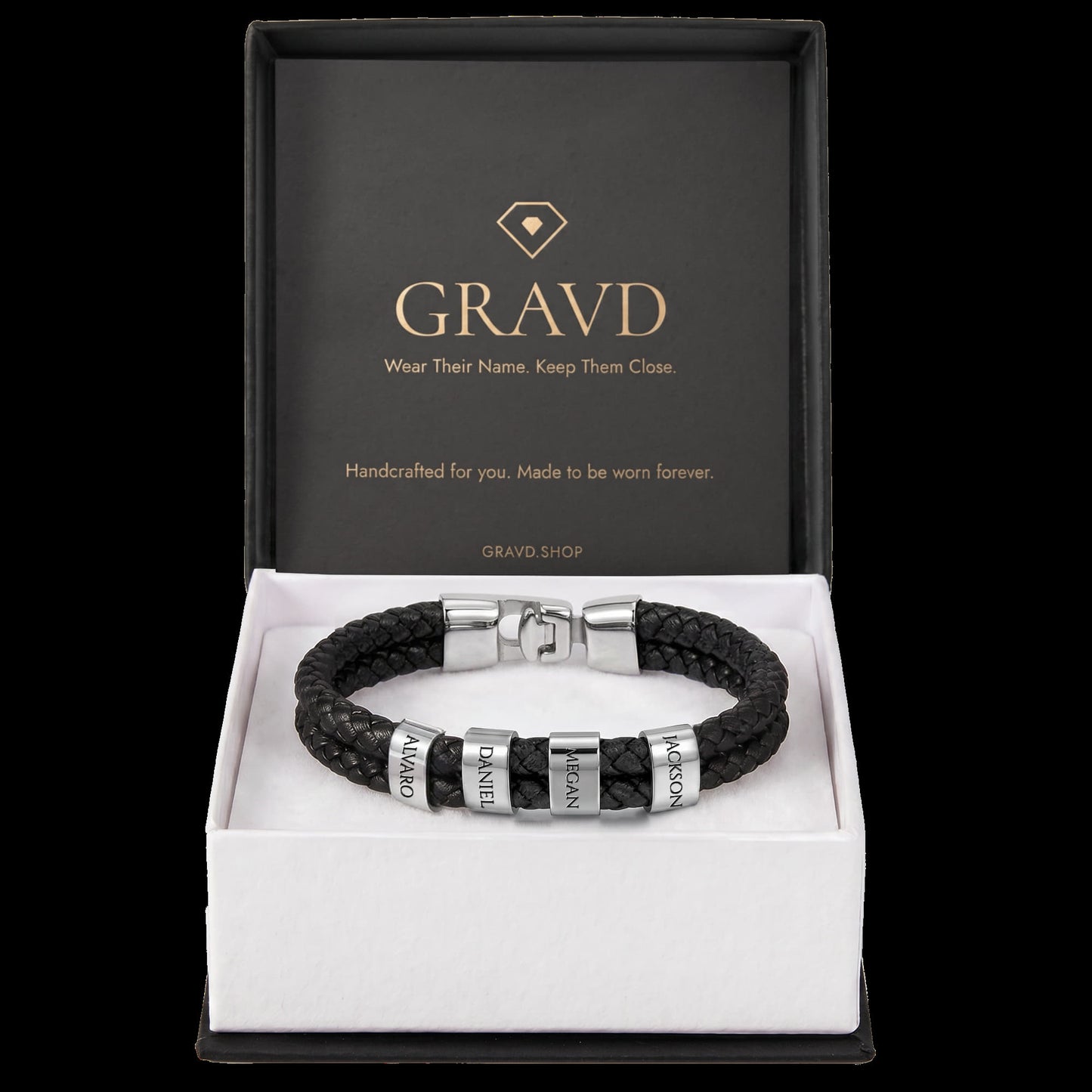 Custom Engraved Men's Name Bracelet