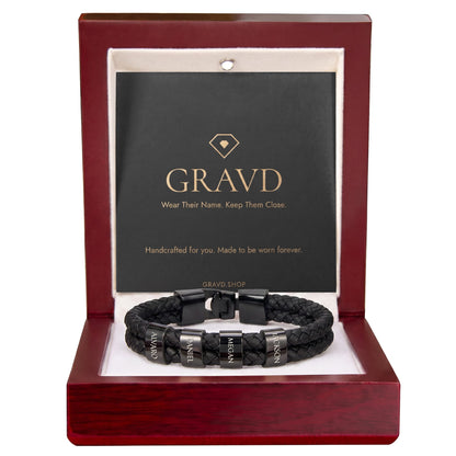 Custom Engraved Men's Name Bracelet
