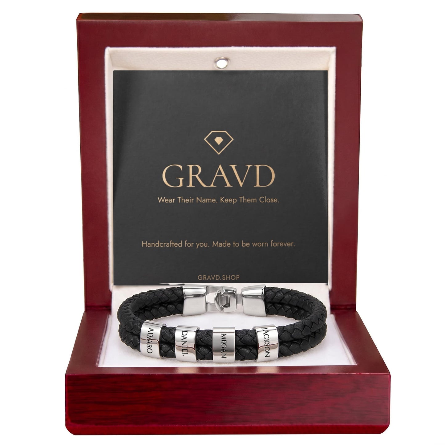Custom Engraved Men's Name Bracelet