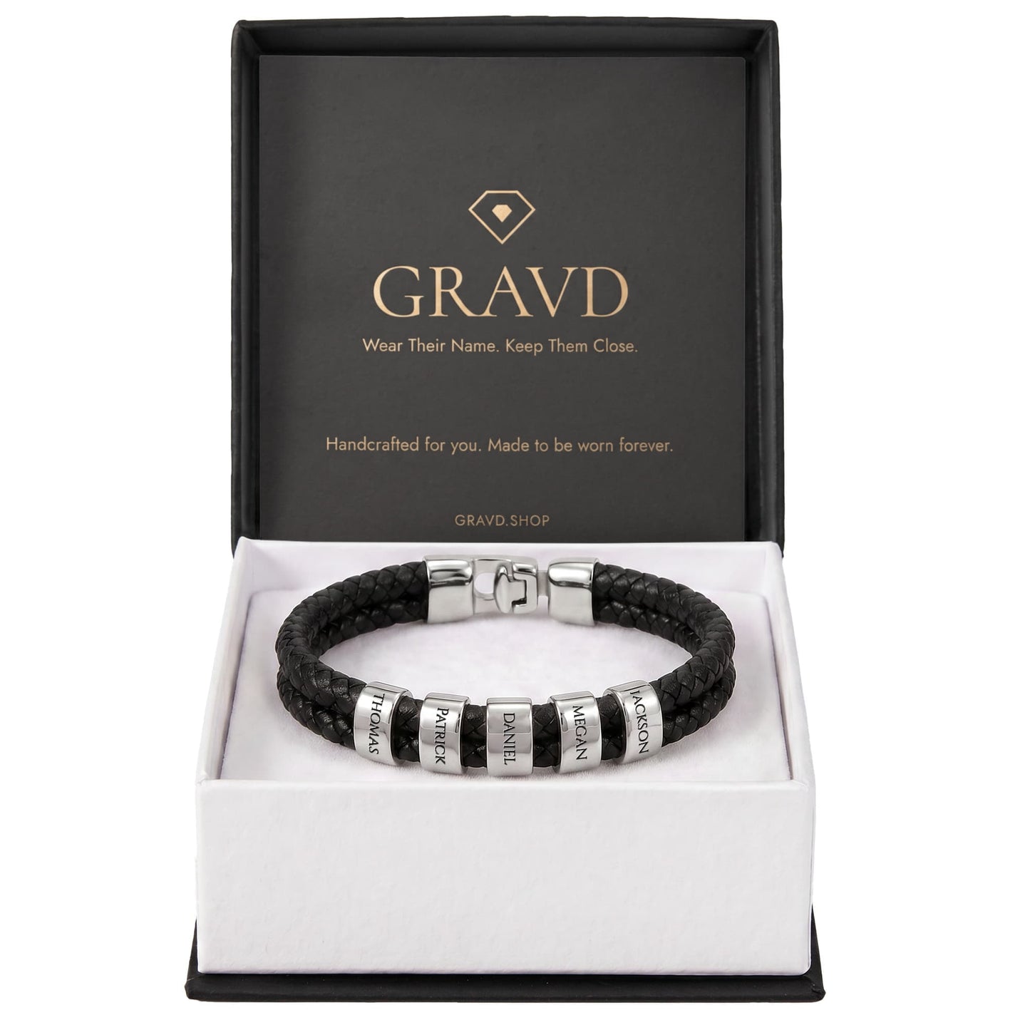 Custom Engraved Men's Name Bracelet