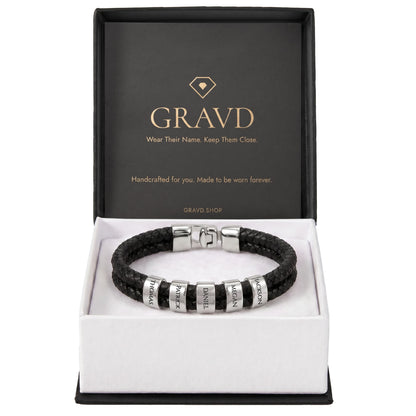 Custom Engraved Men's Name Bracelet