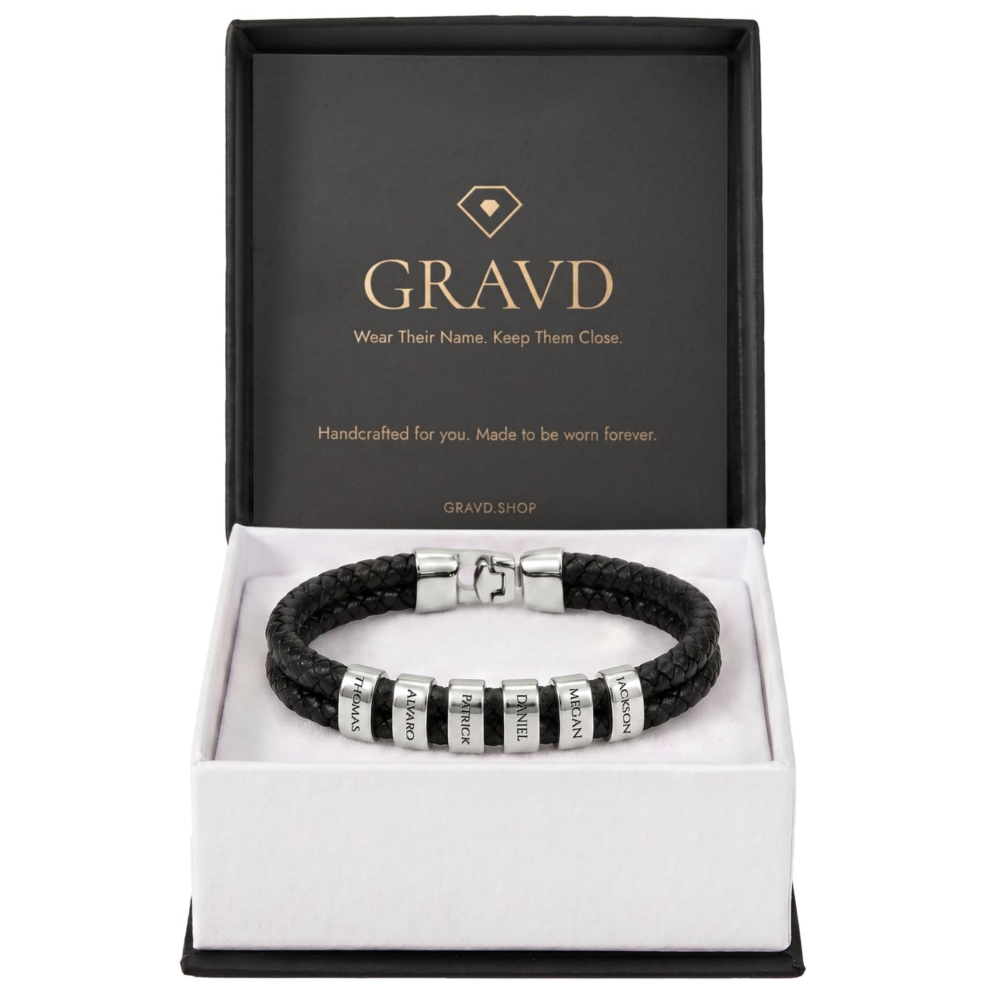 Custom Engraved Men's Name Bracelet