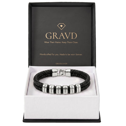 Custom Engraved Men's Name Bracelet