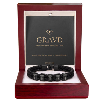 Custom Engraved Men's Name Bracelet