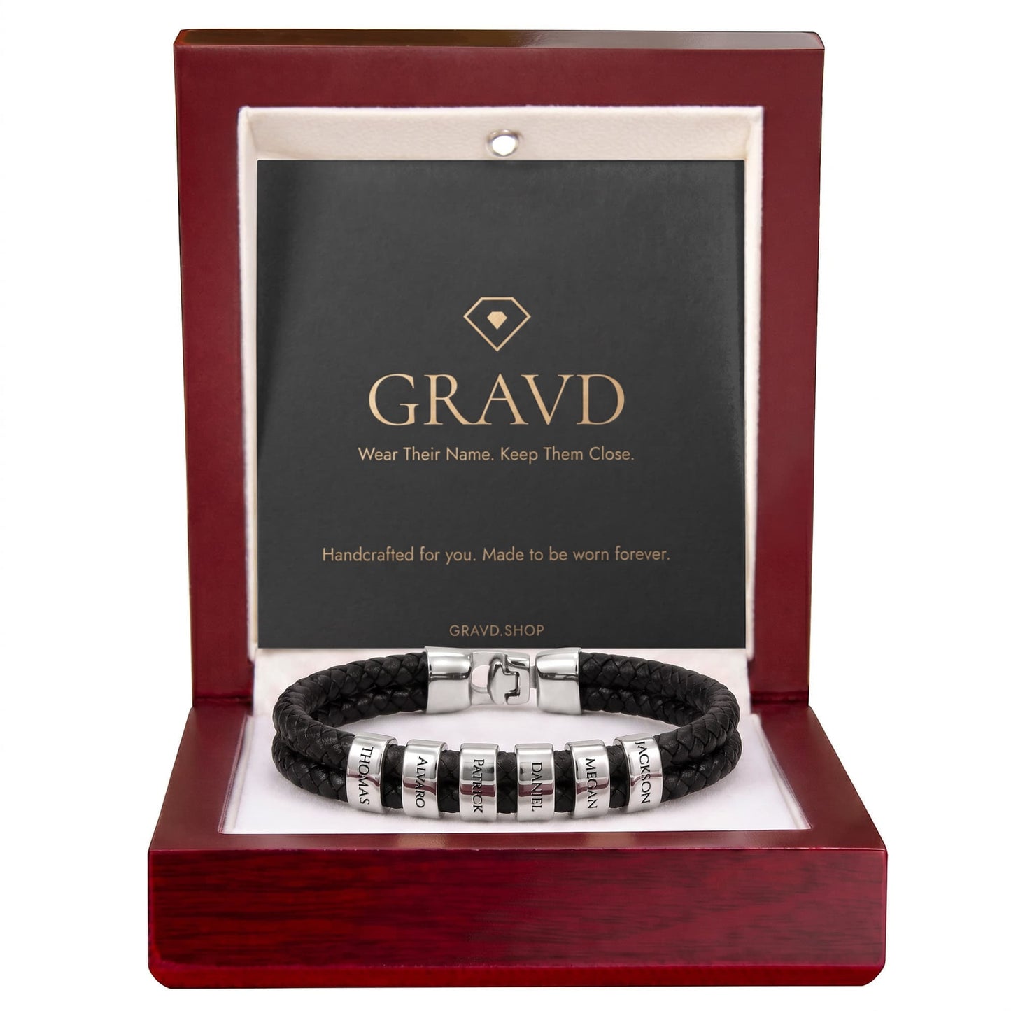 Custom Engraved Men's Name Bracelet