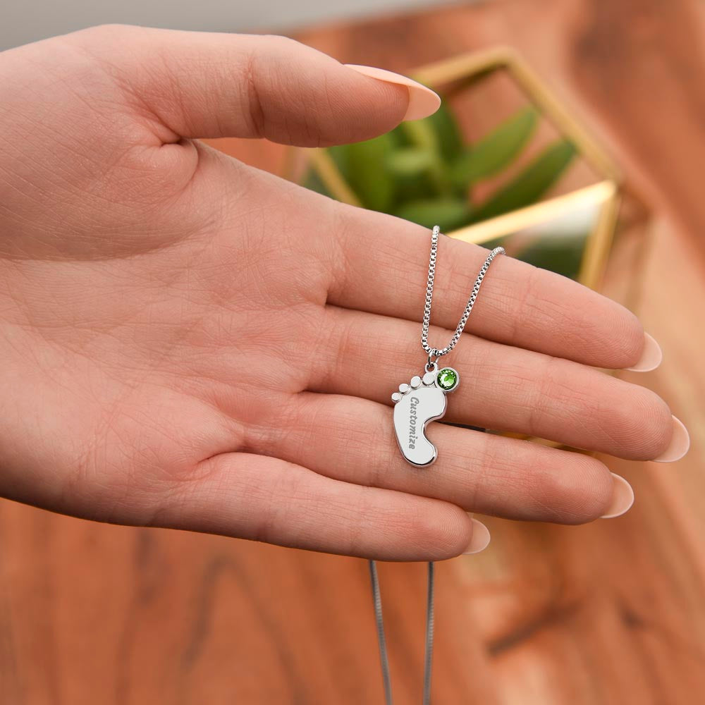 The Complete Set — Baby Feet + Love Necklace