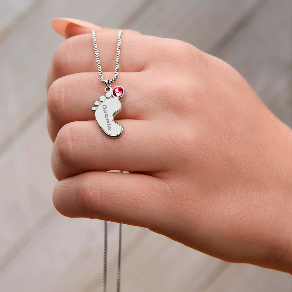 The Complete Set — Baby Feet + Love Necklace