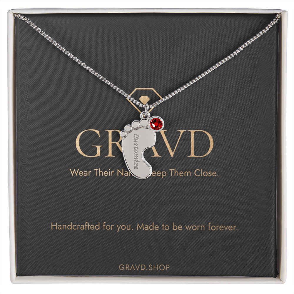 The Complete Set — Baby Feet + Love Necklace