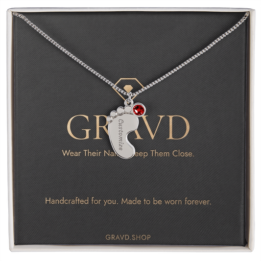 The Complete Set — Baby Feet + Love Necklace