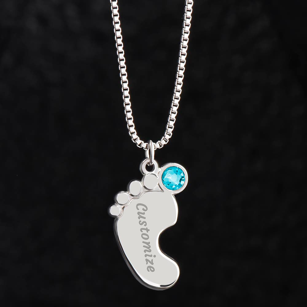 The Complete Set — Baby Feet + Love Necklace