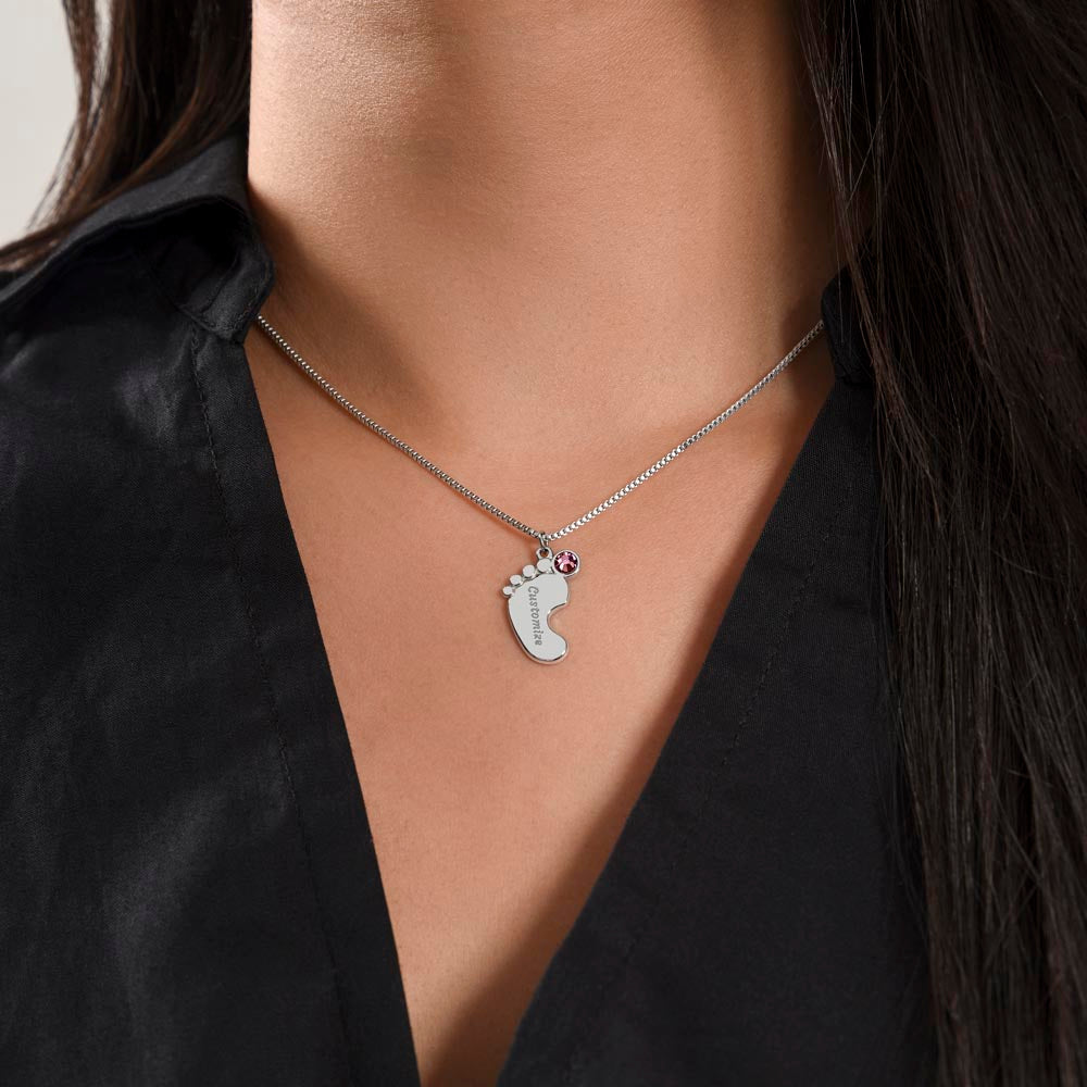 The Complete Set — Baby Feet + Love Necklace