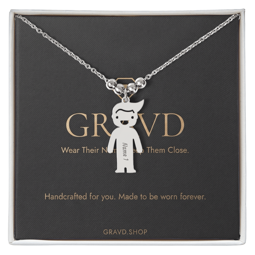 Engraved Kids Charm Necklace
