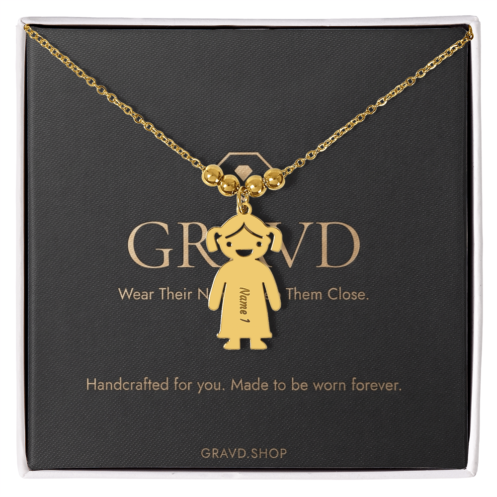 Engraved Kids Charm Necklace
