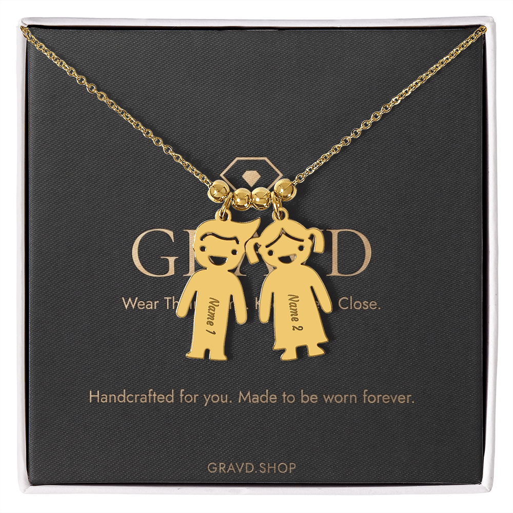 Engraved Kids Charm Necklace