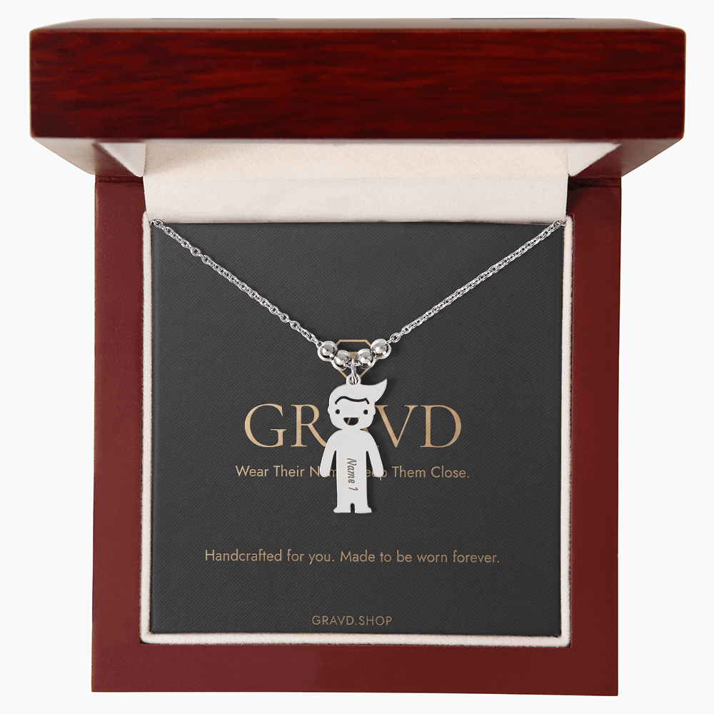 Engraved Kids Charm Necklace