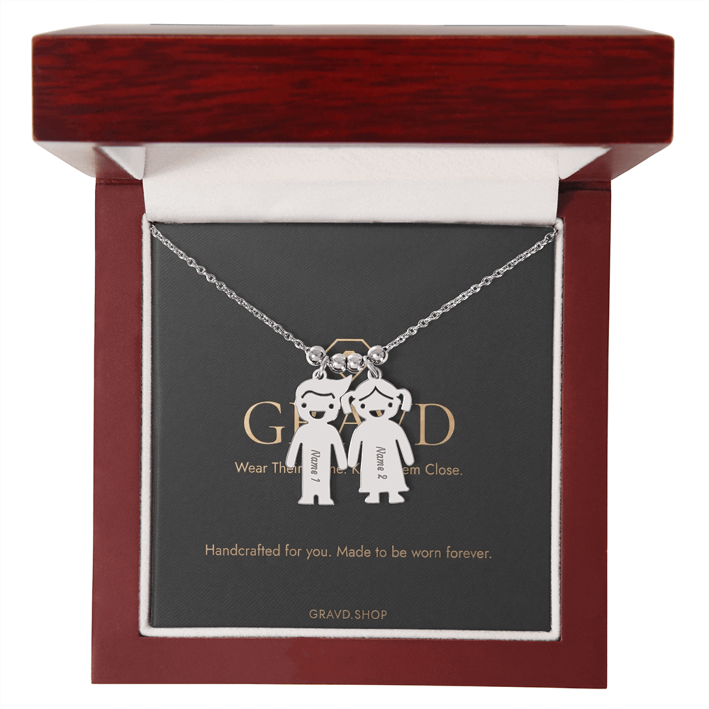 Engraved Kids Charm Necklace