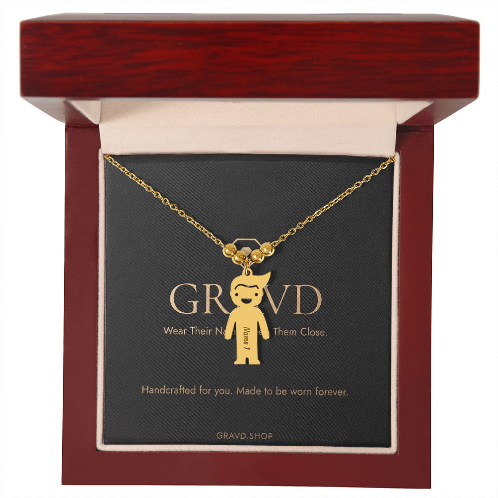 Engraved Kids Charm Necklace