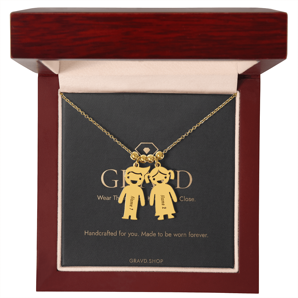 Engraved Kids Charm Necklace