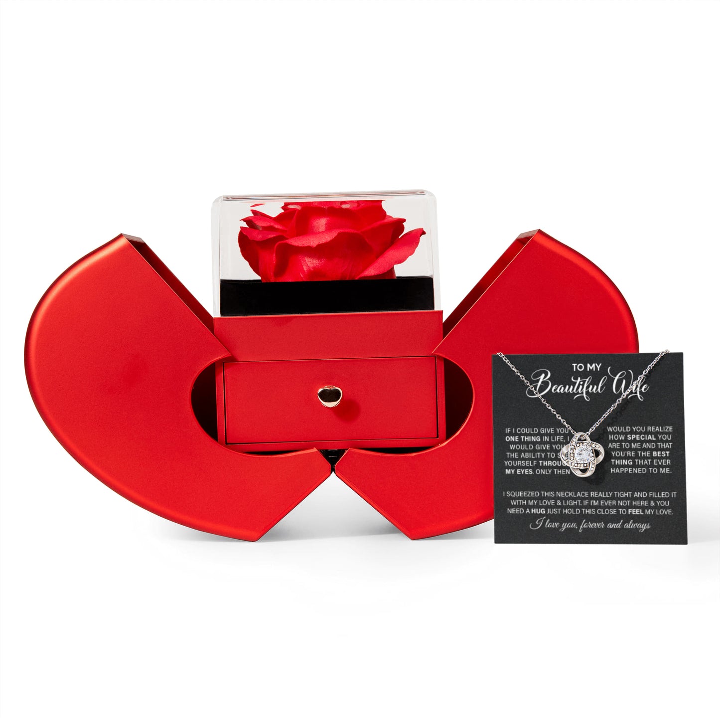 The Eternal Rose Love Knot Necklace