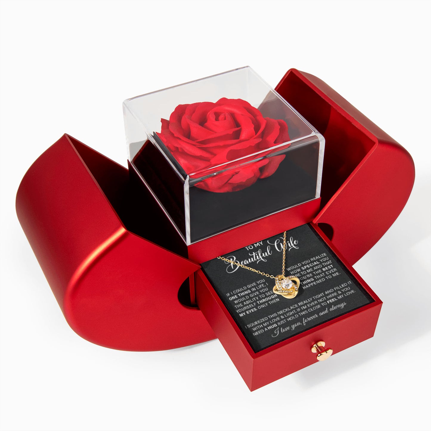 The Eternal Rose Love Knot Necklace